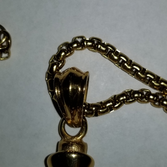 Necklace Heavy Gold Tone Chain Muscle Bodybuilder - Picture 6 of 7